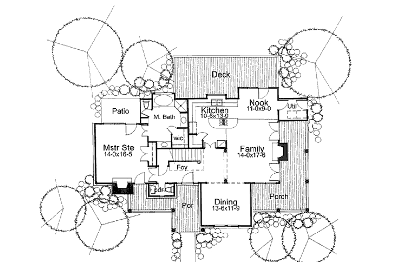 Dream House Plan - Floor Plan - Main Floor for Country House Plan #120-140 - 3 bed, 3 bath