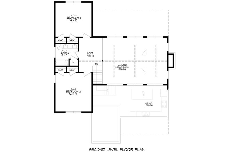 House Plan Design - Floor Plan - Upper Floor for Farmhouse House Plan #932-1425 - 3 bed, 2.5 bath