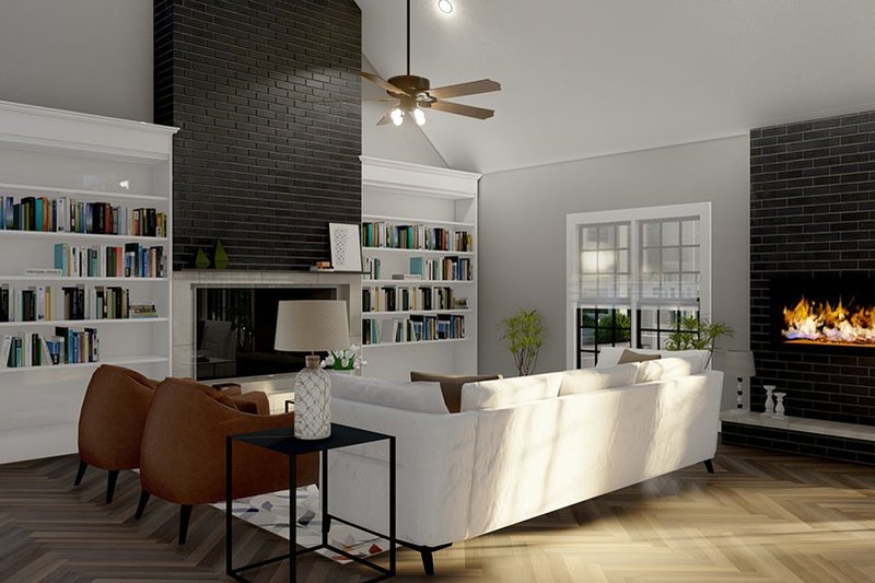 House Plan Design - Interior - Family Room for Country House Plan #17-176 - 3 bed, 2.5 bath