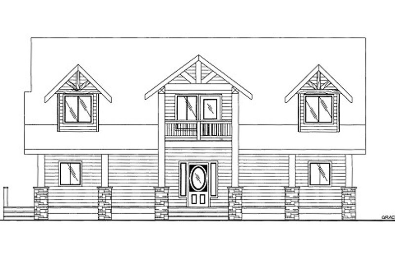 House Blueprint - Bungalow Exterior - Front Elevation Plan #117-779