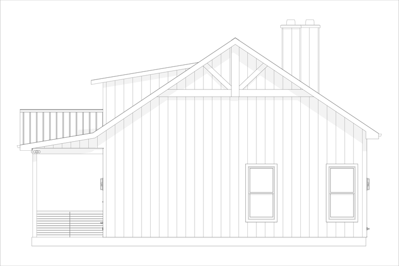 Dream House Plan - Exterior - Other Elevation 2 for Farmhouse House Plan #1127-15 - 2 bed, 2 bath