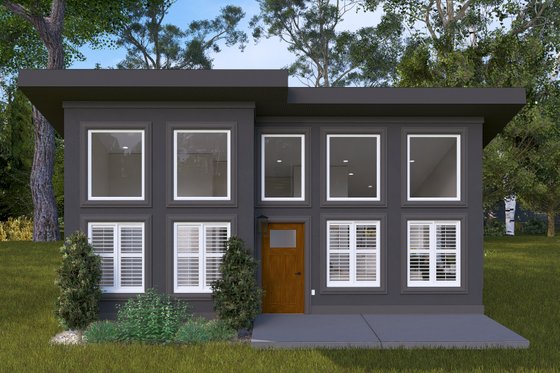 Exterior - Front Elevation 3 for Modern House Plan #1060-324 - 2 bed, 1 bath