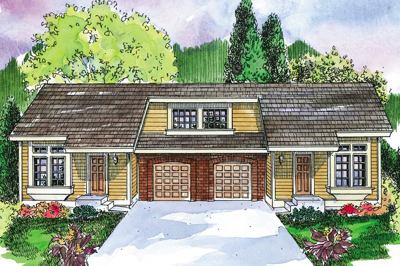 Dream House Plan - Exterior - Front Elevation Plan #124-677