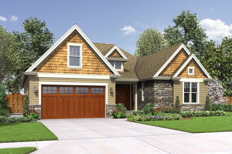 Dream House Plan - Craftsman Exterior - Front Elevation Plan #48-662