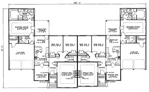 Traditional Floor Plan - Main Floor Plan #17-1057