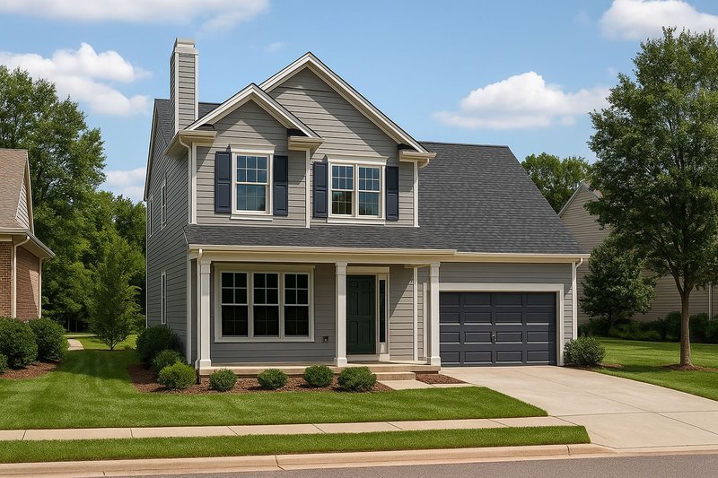 Traditional Style House Plan - 3 Beds 2.5 Baths 1499 Sq/Ft Plan #20-2030 Exterior