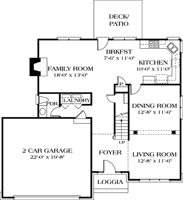 Traditional Floor Plan - Main Floor Plan #453-75
