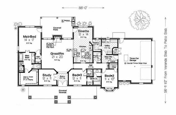 Architectural House Design - Traditional Floor Plan - Main Floor Plan #310-960