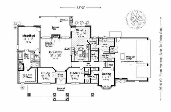 Dream House Plan - Traditional Floor Plan - Main Floor Plan #310-960