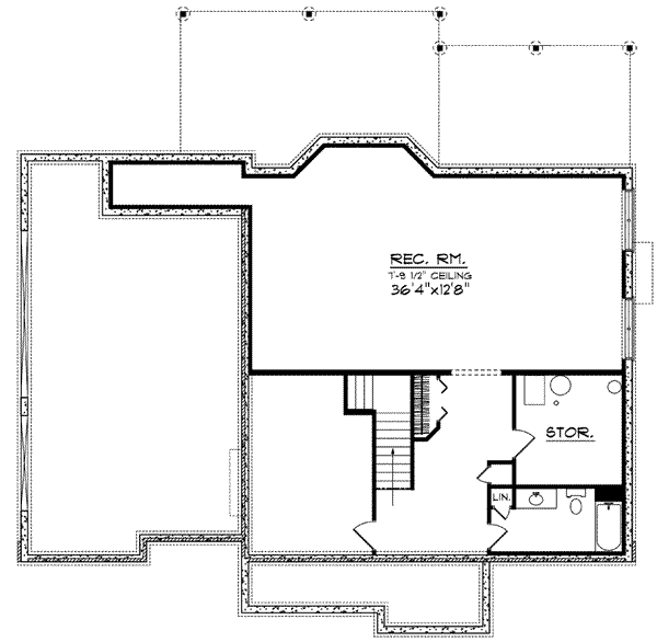 House Design - European Floor Plan - Lower Floor Plan #70-638