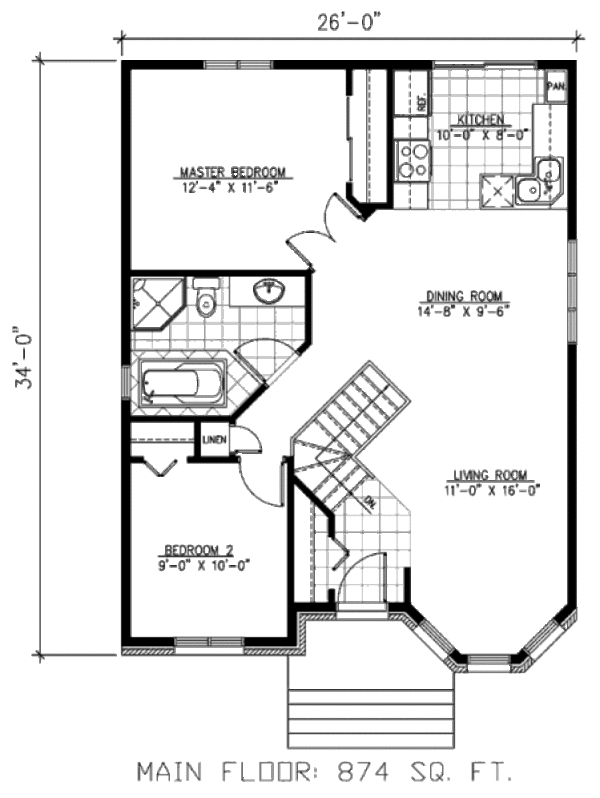 Traditional Floor Plan - Main Floor Plan #138-319