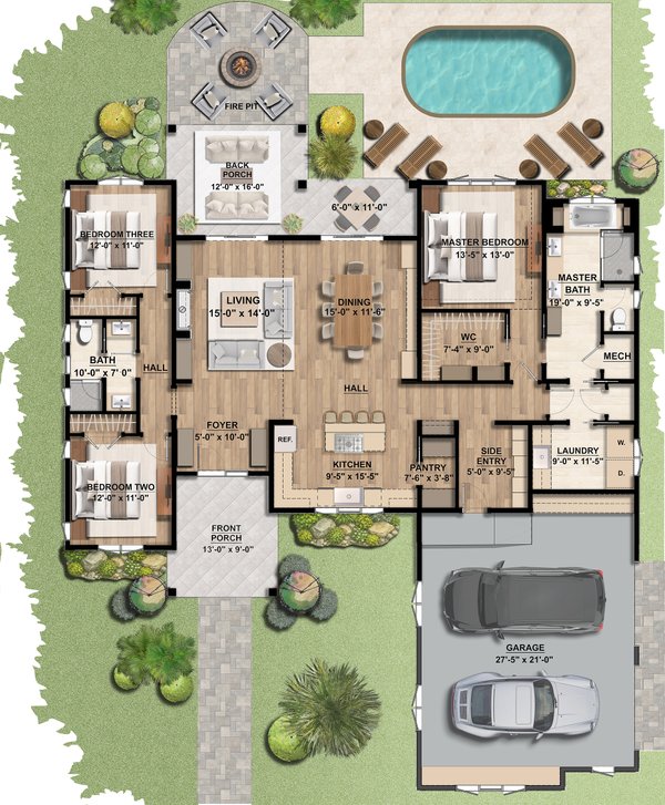Dream House Plan - Modern Floor Plan - Main Floor Plan #928-360
