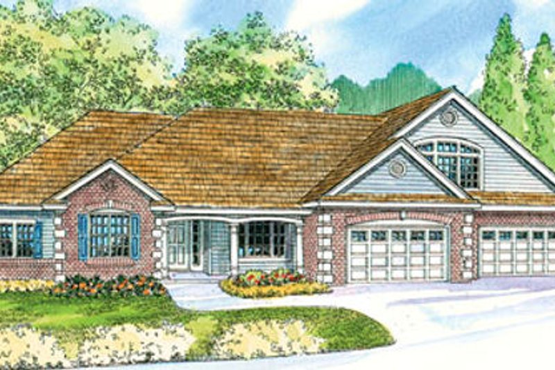 Home Plan - Country Exterior - Front Elevation Plan #124-667