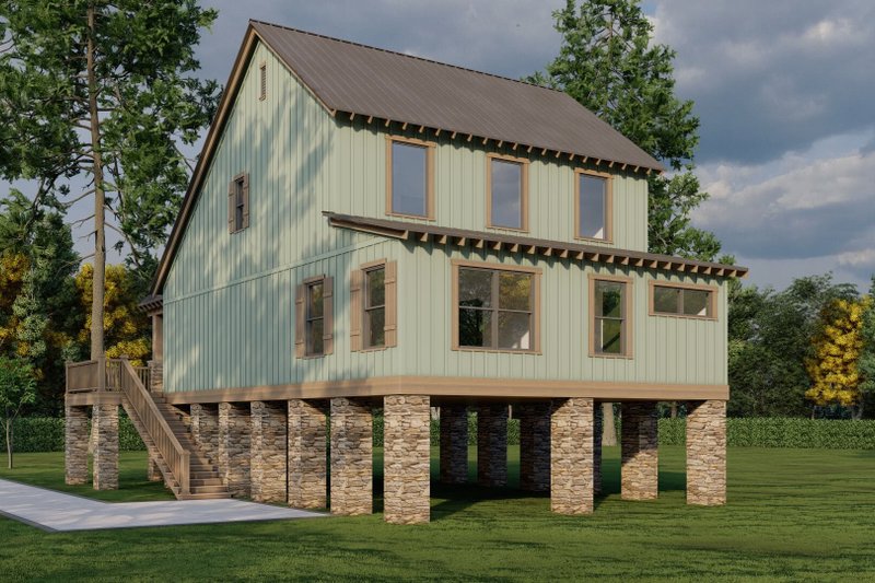 Architectural House Design - Exterior - Other Elevation 1 for Beach House Plan #923-414 - 3 bed, 2.5 bath