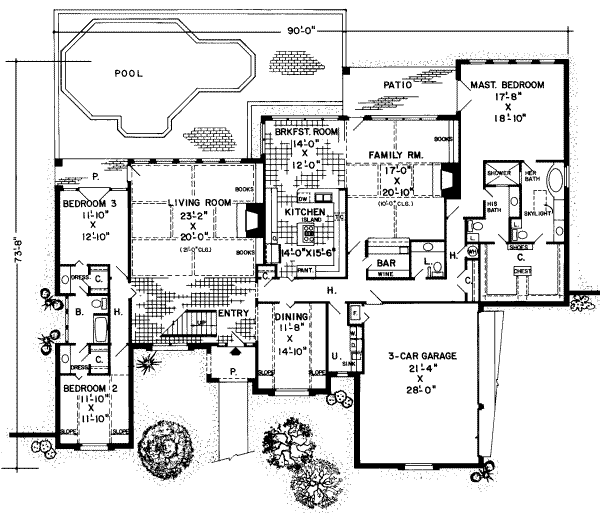 European Floor Plan - Main Floor Plan #312-192
