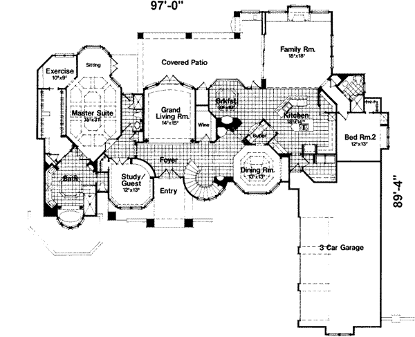 European Floor Plan - Main Floor Plan #135-117
