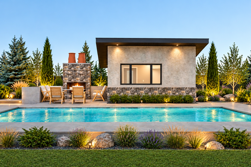 Home Plan - Exterior - Front Elevation 4 for Modern House Plan #1060-505, 1 bath
