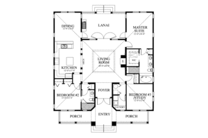 Floor Plan - Main Floor for Beach House Plan #426-6 - 3 bed, 2 bath