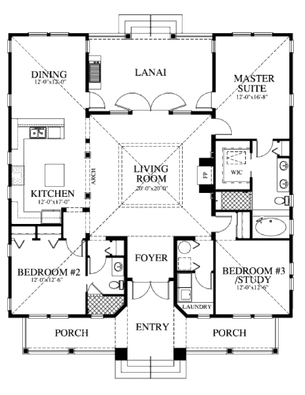 Beach Floor Plan - Main Floor Plan #426-6