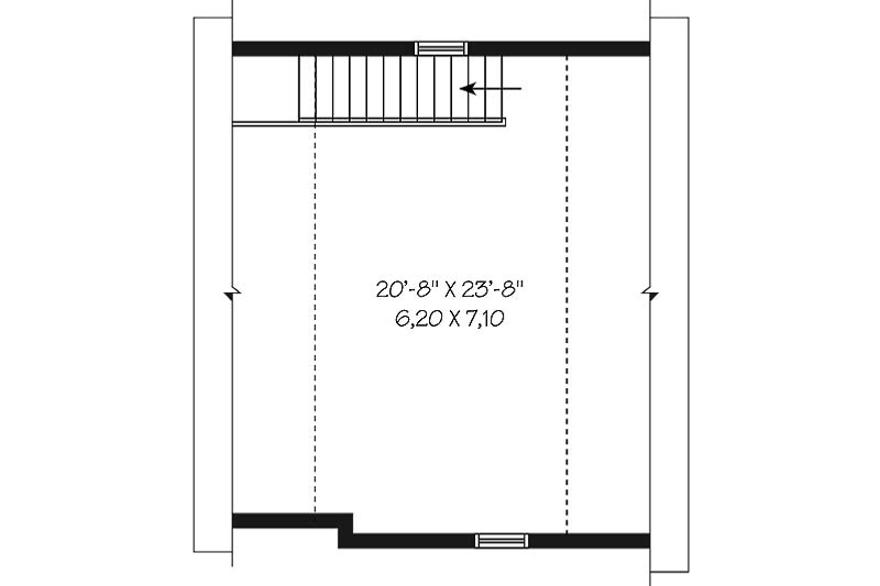 House Blueprint - Floor Plan - Upper Floor for Traditional House Plan #23-432, 0 bath
