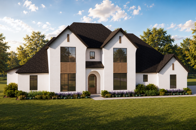 Architectural House Design - Exterior - Front Elevation 4 for European House Plan #1119-17 - 5 bed, 3.5 bath