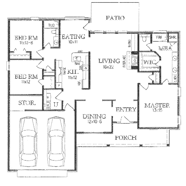 European Floor Plan - Main Floor Plan #15-113