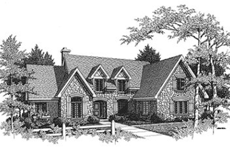 Architectural House Design - European Exterior - Front Elevation Plan #70-460