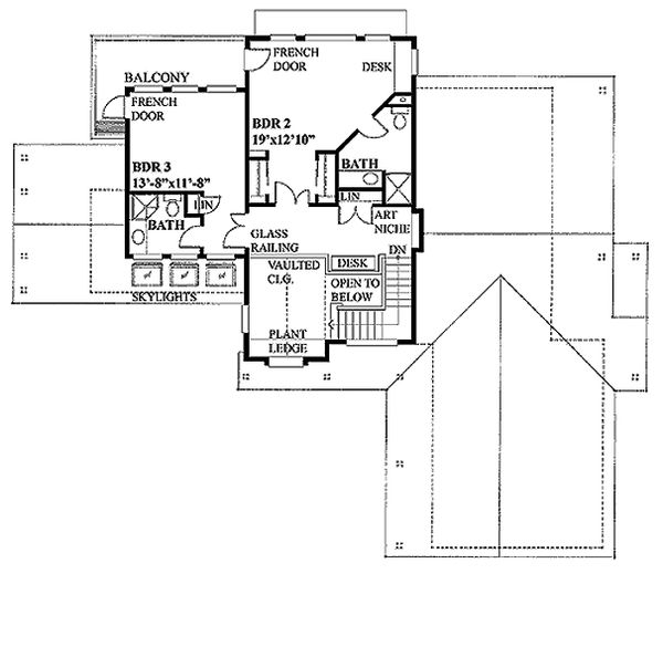 House Plan Design - Farmhouse Floor Plan - Upper Floor Plan #118-121