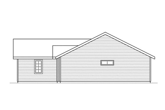 Exterior - Other Elevation 1 for Ranch House Plan #124-286 - 3 bed, 2 bath