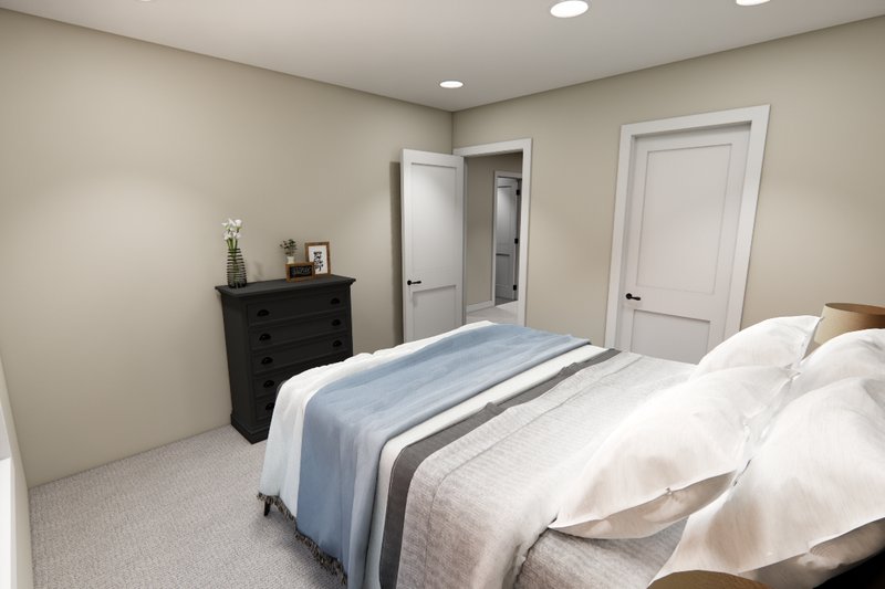 House Blueprint - Interior - Bedroom 3 for Bungalow House Plan #51-1355 - 3 bed, 2.5 bath