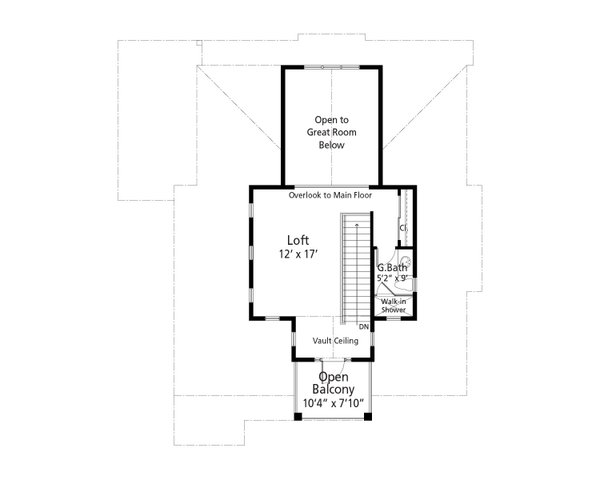 Cottage Floor Plan - Upper Floor Plan #938-155