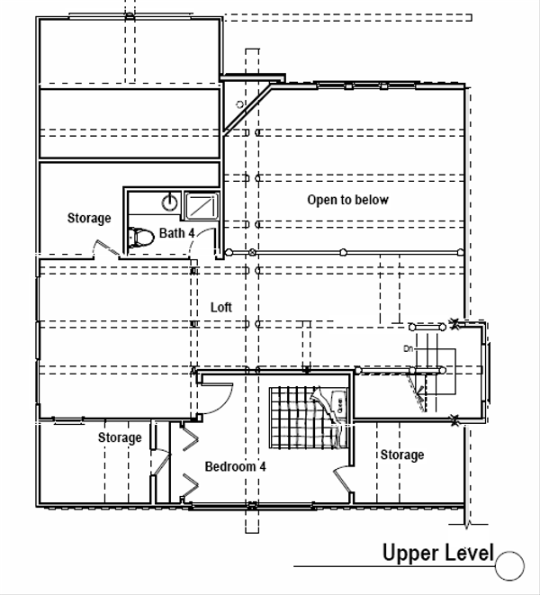 Log Floor Plan - Upper Floor Plan #451-8