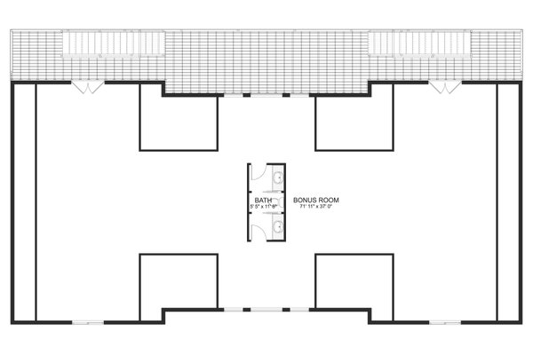 House Blueprint - Farmhouse Floor Plan - Upper Floor Plan #1060-116
