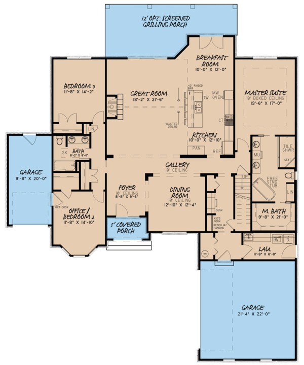 Home Plan - European Floor Plan - Main Floor Plan #923-82