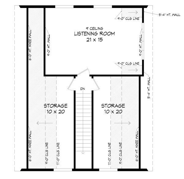 Country Floor Plan - Upper Floor Plan #932-623
