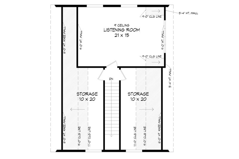 Dream House Plan - Floor Plan - Upper Floor for Country House Plan #932-623, 1 bath