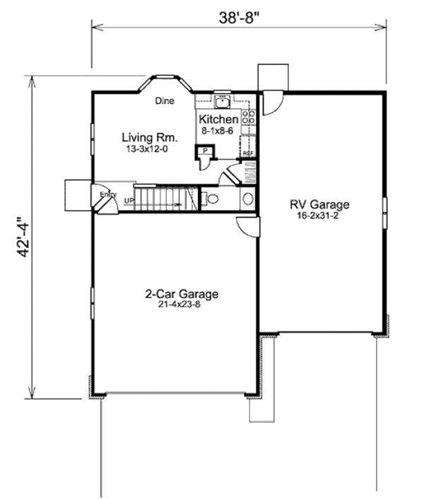 Cottage Floor Plan - Main Floor Plan #57-390