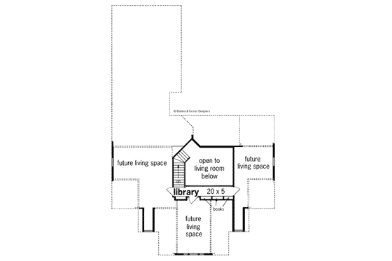 Floor Plan - Other Floor for Southern House Plan #45-200 - 3 bed, 2 bath