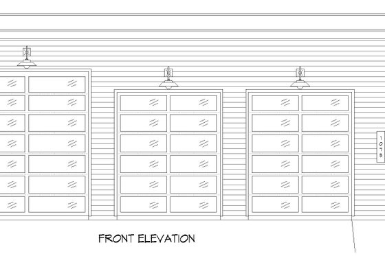 Exterior - Front Elevation 3 for Contemporary House Plan #932-947, 0 bath