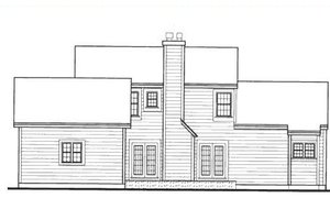 Exterior - Rear Elevation for Farmhouse House Plan #3-176 - 4 bed, 2.5 bath