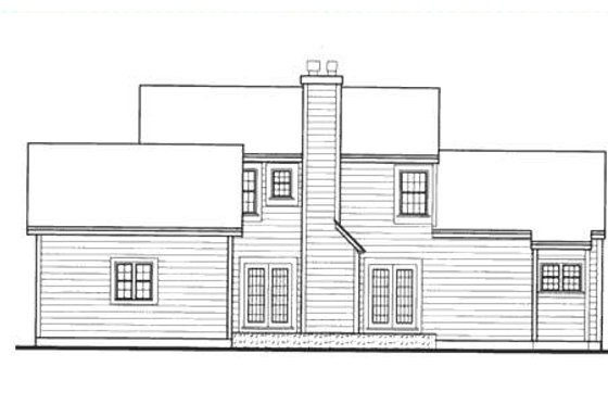Exterior - Rear Elevation for Farmhouse House Plan #3-176 - 4 bed, 2.5 bath