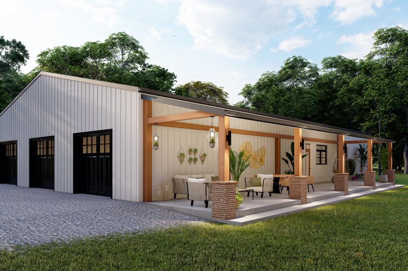 House Blueprint - Exterior - Other Elevation for Barndominium House Plan #1117-5 - 4 bed, 3.5 bath