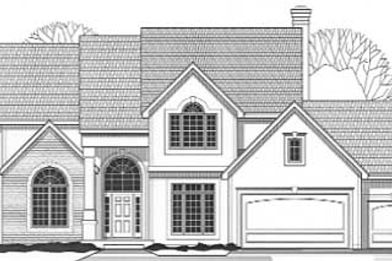 Exterior - Front Elevation for Traditional House Plan #67-590 - 4 bed, 3.5 bath