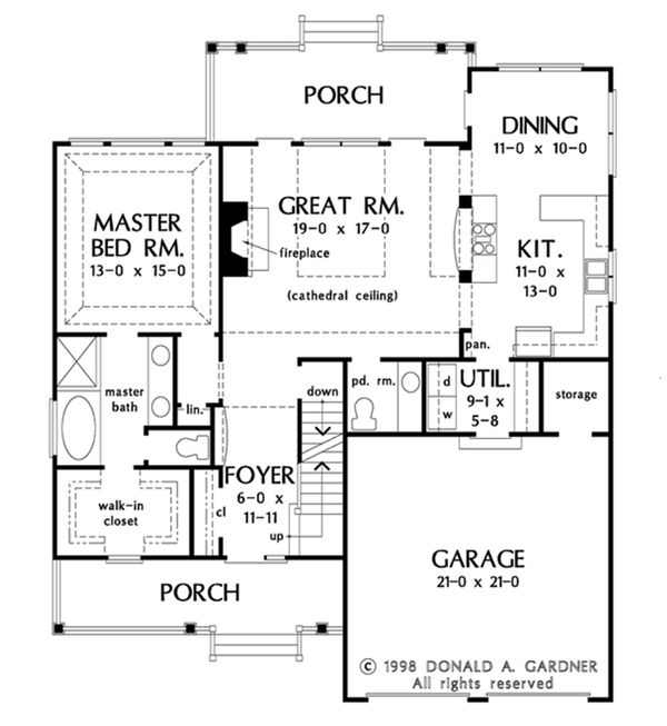 Architectural House Design - Opt. Basement Stair Location
