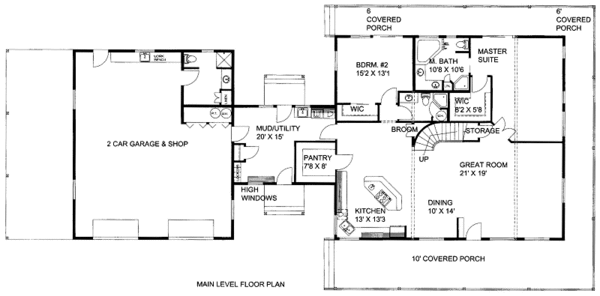Bungalow Floor Plan - Main Floor Plan #117-739