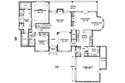 European Style House Plan - 3 Beds 4 Baths 3872 Sq/Ft Plan #81-604 