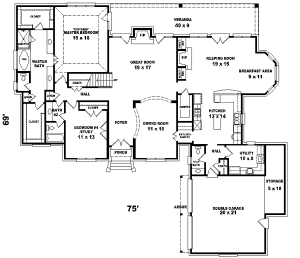 European Floor Plan - Main Floor Plan #81-604