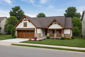 Cottage Exterior - Front Elevation Plan #20-2610