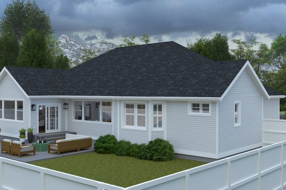 Exterior - Rear Elevation 2 for Craftsman House Plan #1060-356 - 3 bed, 2.5 bath
