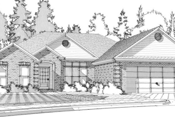 Exterior - Front Elevation for Traditional House Plan #63-318 - 3 bed, 2 bath